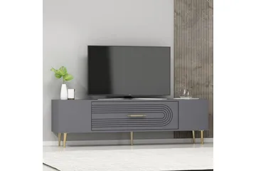 Drova TV-benk 150 cm - Antrasitt/Gull - Møbler - TV- & Mediamøbler - TV benk & mediabenk