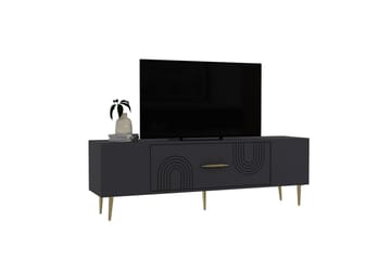 Drova TV-benk 150 cm - Antrasitt/Gull - Møbler - TV- & Mediamøbler - TV benk & mediabenk