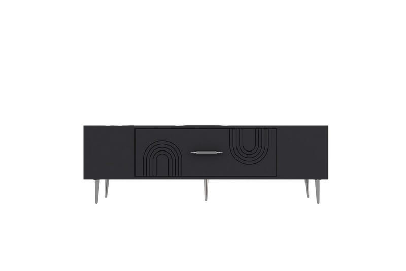 Drova TV-benk 150 cm, Antrasitt/Sølv
