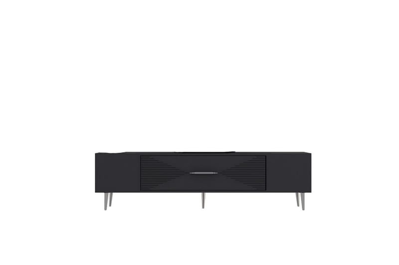 Drova TV-benk 150 cm, Antrasitt/Sølv