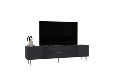 Drova TV-benk 150 cm - Antrasitt/Sølv - Møbler - TV- & Mediamøbler - TV benk & mediabenk