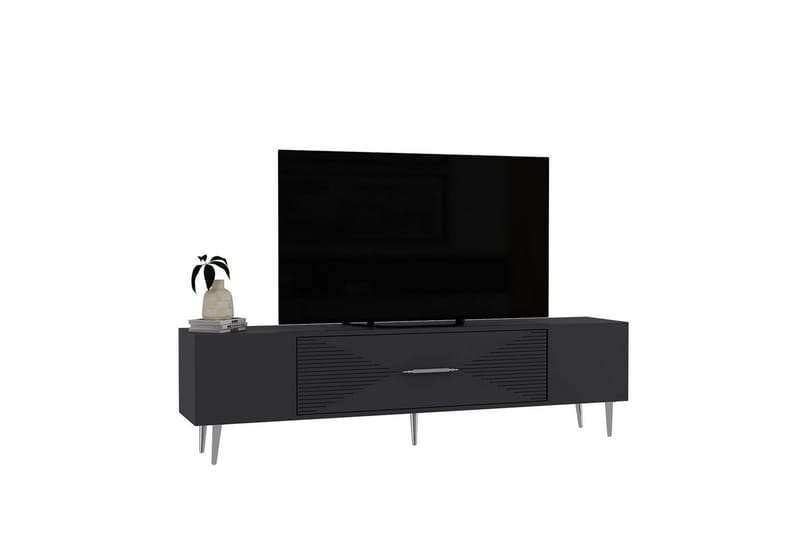 Drova TV-benk 150 cm - Antrasitt/Sølv - Møbler - TV- & Mediamøbler - TV benk & mediabenk