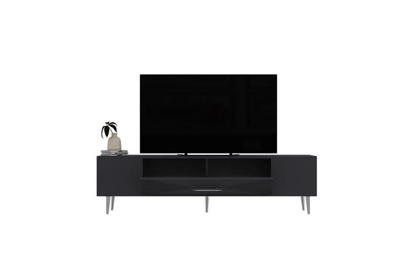 Drova TV-benk 150 cm - Antrasitt/Sølv - Møbler - TV- & Mediamøbler - TV benk & mediabenk