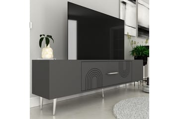 Drova TV-benk 150 cm - Antrasitt/Sølv - Møbler - TV- & Mediamøbler - TV benk & mediabenk