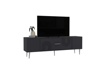 Drova TV-benk 150 cm - Antrasitt/Sølv - Møbler - TV- & Mediamøbler - TV benk & mediabenk