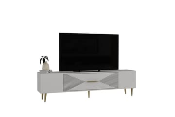 Drova TV-benk 150 cm - Hvit/Gull - Møbler - TV- & Mediamøbler - TV benk & mediabenk