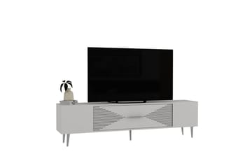 Drova TV-benk 150 cm - Hvit/Sølv - Møbler - TV- & Mediamøbler - TV benk & mediabenk