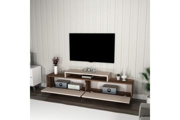 Durros TV-benk 180 cm - Valnøtt/Beige - Møbler - TV- & Mediamøbler - TV benk & mediabenk