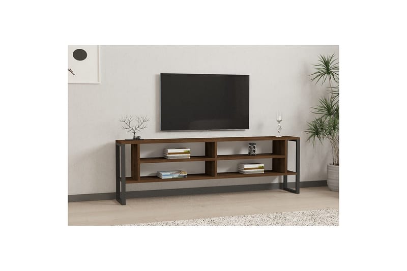 Elvorn TV-benk 160 cm - Valnøtt - Møbler - TV- & Mediamøbler - TV benk & mediabenk