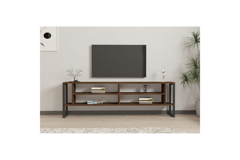 Elvorn TV-benk 160 cm - Valnøtt - Møbler - TV- & Mediamøbler - TV benk & mediabenk