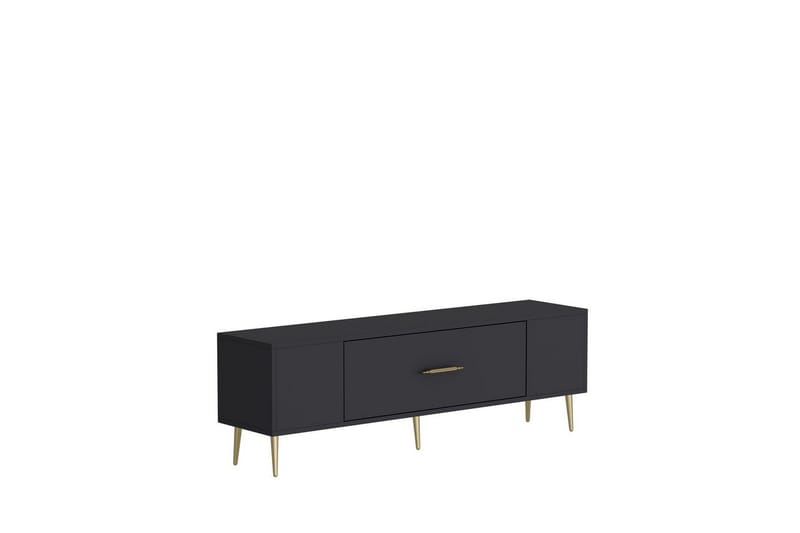 Feynor TV-benk 150 cm, Antrasitt/Gull
