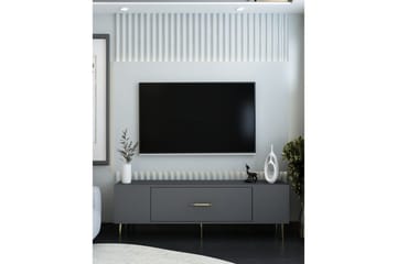 Feynor TV-benk 150 cm - Antrasitt/Gull - Møbler - TV- & Mediamøbler - TV benk & mediabenk
