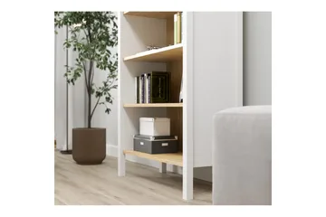 Fynric Bokhylle 83 cm - Natur/Hvit - Oppbevaring - Hylle - Bokhylle