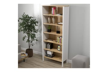 Fynric Bokhylle 83 cm - Natur/Hvit - Oppbevaring - Hylle - Bokhylle