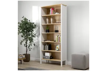 Fynric Bokhylle 83 cm - Natur/Hvit - Oppbevaring - Hylle - Bokhylle