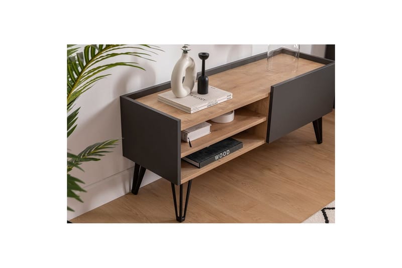 Giancarlo TV-benk 120 cm - Blå/Antrasitt - Møbler - TV- & Mediamøbler - TV benk & mediabenk