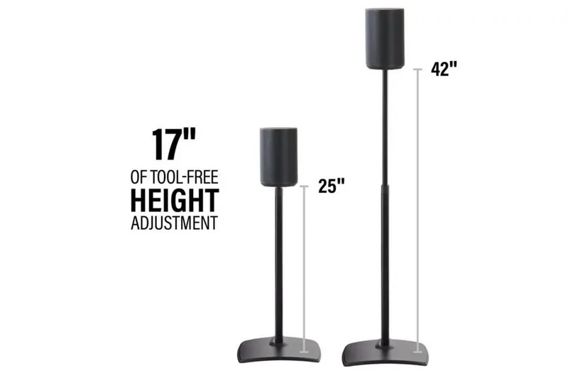 Gulvstativ Sanus for Sonos ERA 100 2 Deler - Svart - Møbler - TV- & Mediamøbler - Mediestativ & veggfeste - Høyttalerstativ