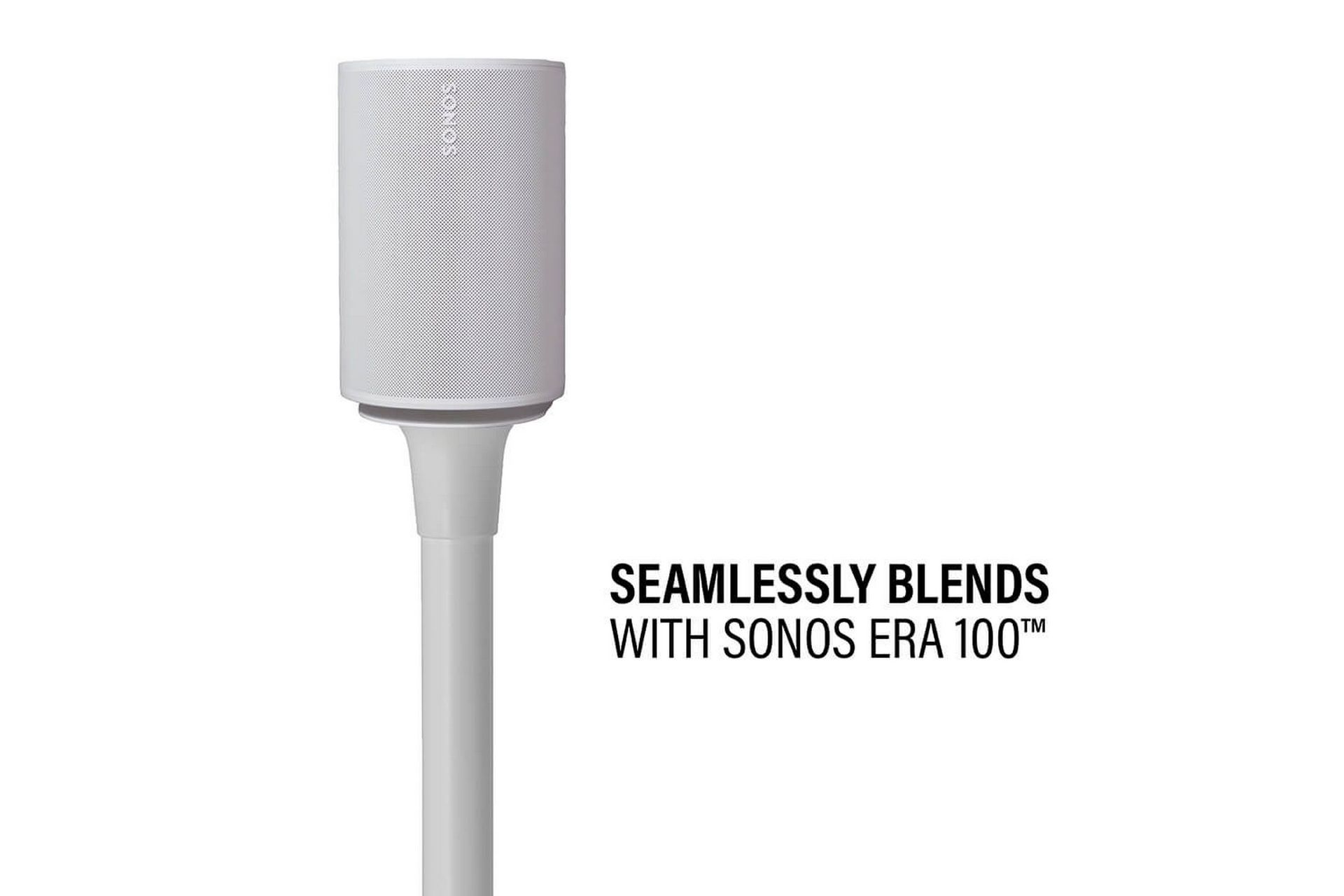 Gulvstativ Sanus for Sonos Era 100 Hvit, Fast stativ - Hvit, Fast stativ - Møbler - TV- & Mediamøbler - Mediestativ & veggfeste - Høyttalerstativ