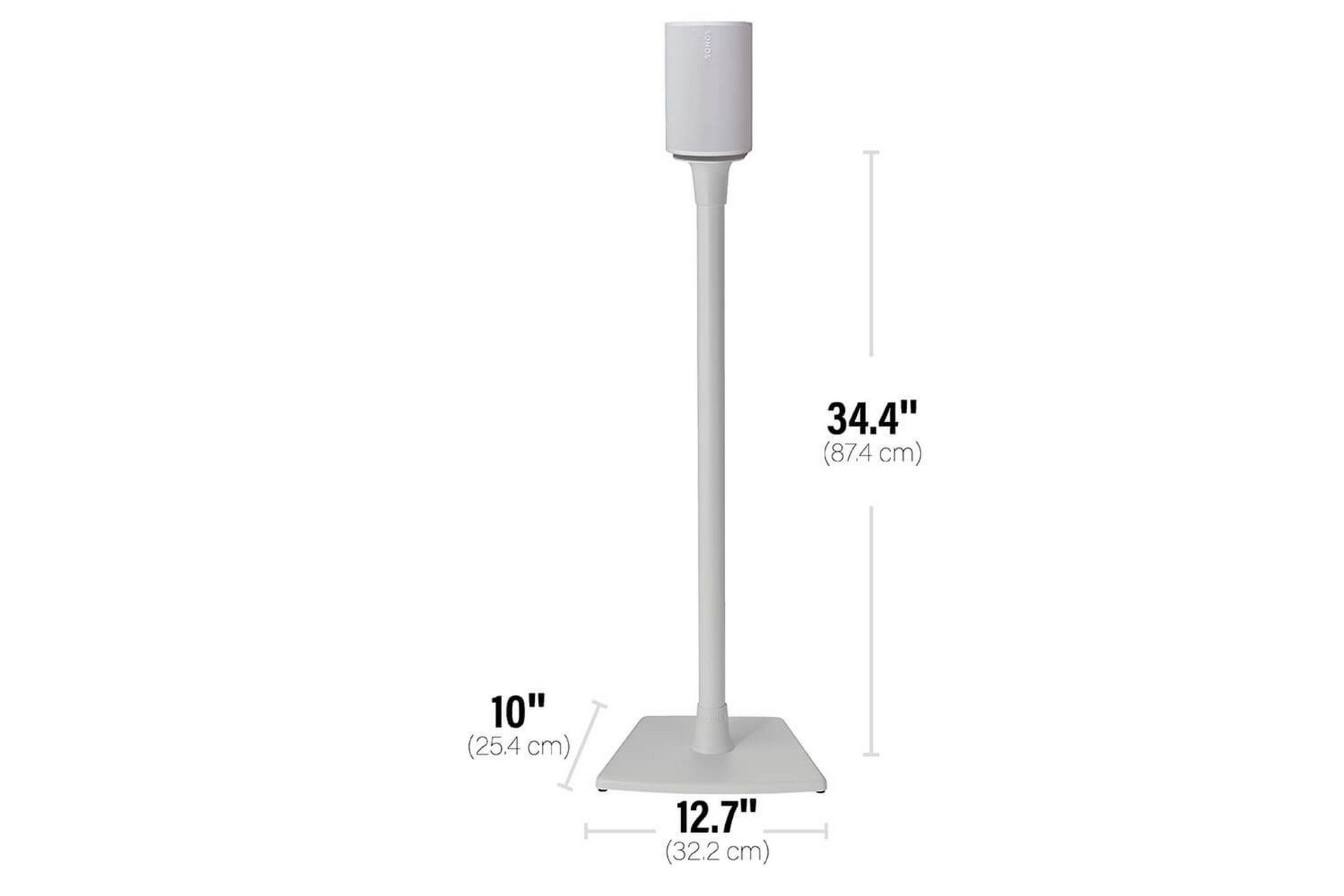 Gulvstativ Sanus for Sonos Era 100 Hvit, Fast stativ - Hvit, Fast stativ - Møbler - TV- & Mediamøbler - Mediestativ & veggfeste - Høyttalerstativ