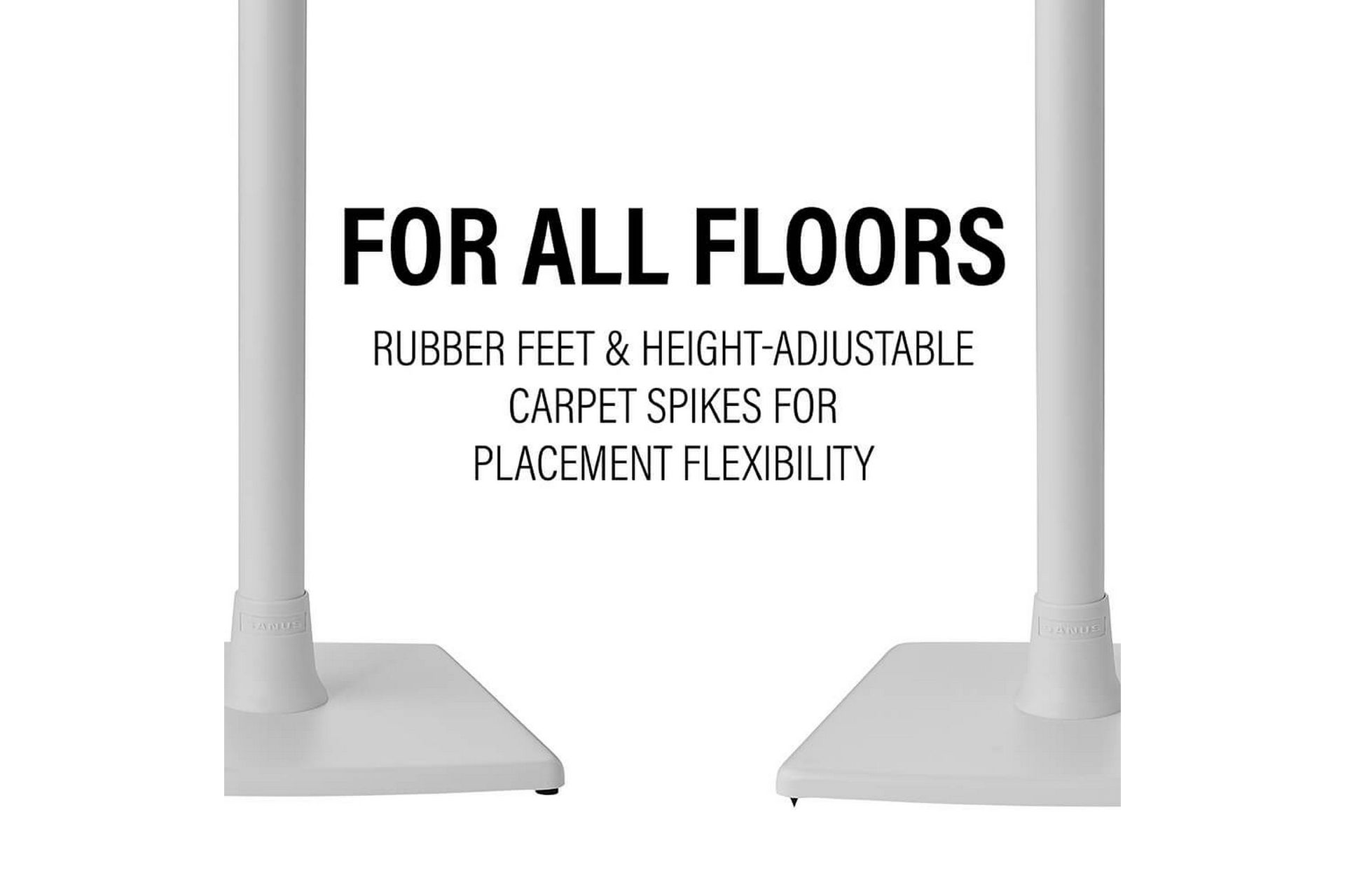 Gulvstativ Sanus for Sonos Era 100 Hvit, Fast stativ - Hvit, Fast stativ - Møbler - TV- & Mediamøbler - Mediestativ & veggfeste - Høyttalerstativ