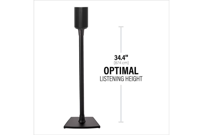 Gulvstativ Sanus for Sonos Era 100 Svart, Fast stativ - Svart, Fast stativ - Møbler - TV- & Mediamøbler - Mediestativ & veggfeste - Høyttalerstativ