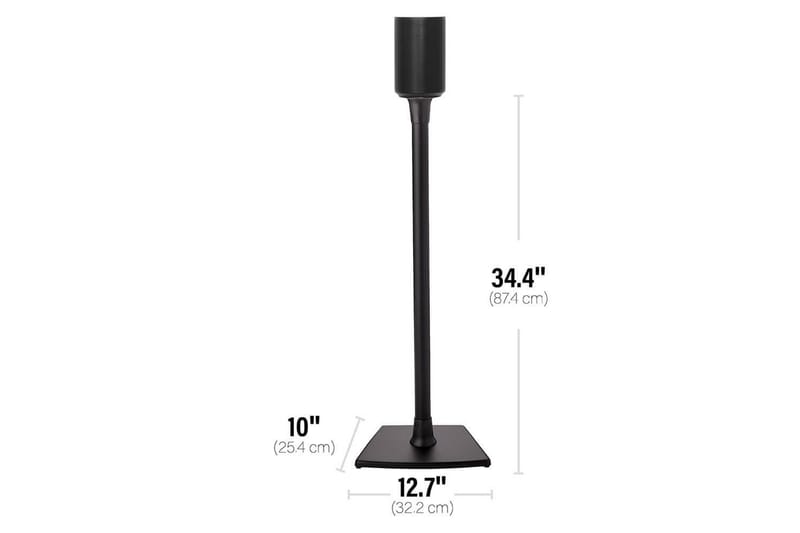 Gulvstativ Sanus for Sonos Era 100 Svart, Fast stativ - Svart, Fast stativ - Møbler - TV- & Mediamøbler - Mediestativ & veggfeste - Høyttalerstativ