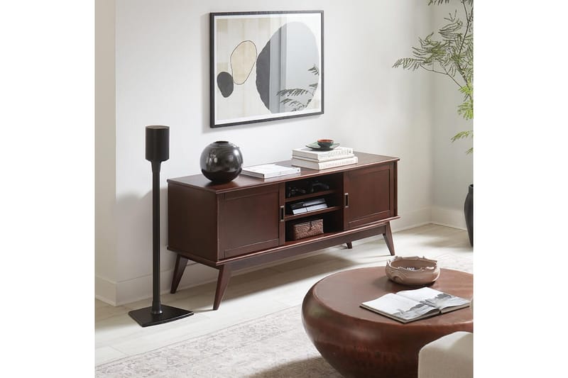 Gulvstativ Sanus for Sonos Era 100 Svart, Fast stativ - Svart, Fast stativ - Møbler - TV- & Mediamøbler - Mediestativ & veggfeste - Høyttalerstativ