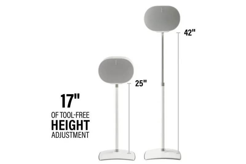 Gulvstativ Sanus for Sonos ERA 300 2 Deler - Hvit - Møbler - TV- & Mediamøbler - Mediestativ & veggfeste - Høyttalerstativ