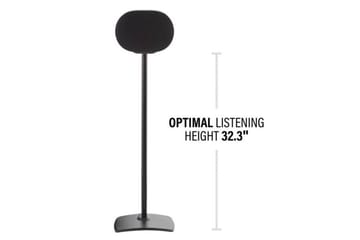Gulvstativ Sanus for Sonos ERA 300 2 deler Svart, Fast stativ - Svart, Fast stativ - Møbler - TV- & Mediamøbler - Mediestativ & veggfeste - Høyttalerstativ