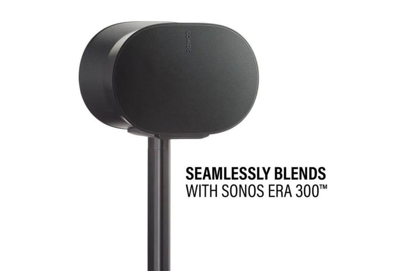 Gulvstativ Sanus for Sonos ERA 300 2 deler Svart, Fast stativ - Svart, Fast stativ - Møbler - TV- & Mediamøbler - Mediestativ & veggfeste - Høyttalerstativ