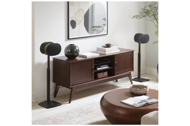 Gulvstativ Sanus for Sonos ERA 300 2 deler Svart, Justerbart stativ - Svart, Justerbart stativ - Møbler - TV- & Mediamøbler - Mediestativ & veggfeste - Høyttalerstativ