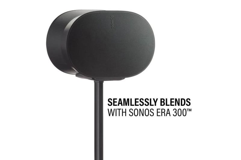 Gulvstativ Sanus for Sonos ERA 300 2 deler Svart, Justerbart stativ - Svart, Justerbart stativ - Møbler - TV- & Mediamøbler - Mediestativ & veggfeste - Høyttalerstativ