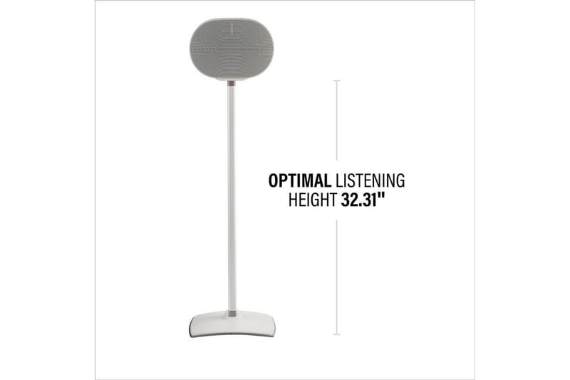 Gulvstativ Sanus for Sonos ERA 300 Hvit, Fast stativ - Hvit, Fast stativ - Møbler - TV- & Mediamøbler - Mediestativ & veggfeste - Høyttalerstativ
