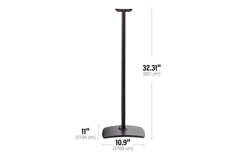 Gulvstativ Sanus for Sonos ERA 300 Svart, Fast stativ - Svart, Fast stativ - Møbler - TV- & Mediamøbler - Mediestativ & veggfeste - Høyttalerstativ
