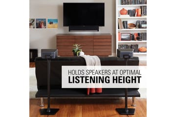 Gulvstativ Sanus for Sonos One SL Play:1 og Play:3 - Svart - Møbler - TV- & Mediamøbler - Mediestativ & veggfeste - Høyttalerstativ