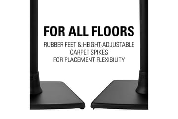 Gulvstativ Sanus for Sonos One SL Play:1 og Play:3 - Svart - Møbler - TV- & Mediamøbler - Mediestativ & veggfeste - Høyttalerstativ