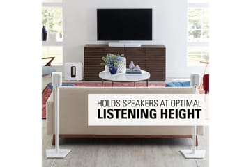Gulvstativ Sanus for Sonos One SL Play:1 og Play:3 2 deler Hvit, Fast stativ - Hvit, Fast stativ - Møbler - TV- & Mediamøbler - Mediestativ & veggfeste - Høyttalerstativ