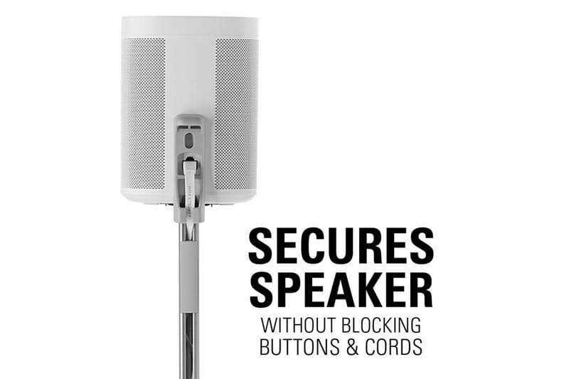 Gulvstativ Sanus for Sonos One SL Play:1 og Play:3 2 deler Hvit, Justerbart stativ - Hvit, Justerbart stativ - Møbler - TV- & Mediamøbler - Mediestativ & veggfeste - Høyttalerstativ