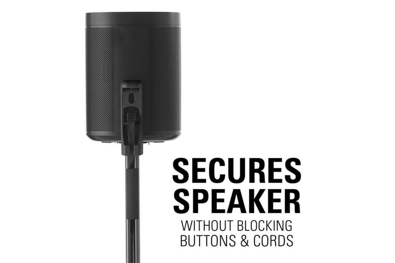Gulvstativ Sanus for Sonos One SL Play:1 og Play:3 Svart, Justerbart stativ - Svart, Justerbart stativ - Møbler - TV- & Mediamøbler - Mediestativ & veggfeste - Høyttalerstativ