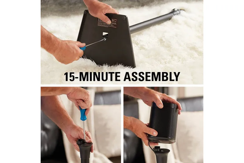 Gulvstativ Sanus for Sonos One SL Play:1 og Play:3 - Svart - Møbler - TV- & Mediamøbler - Mediestativ & veggfeste - Høyttalerstativ