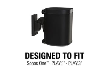 Høyttalerfeste Sanus for Sonos One SL Play:1 og Play:3 - Svart - Møbler - TV- & Mediamøbler - Mediestativ & veggfeste - Høyttalerstativ