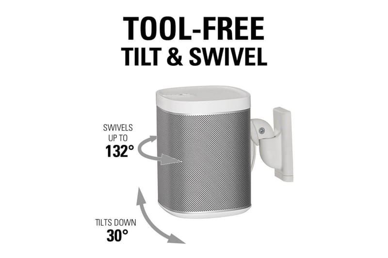 Høyttalerfeste Sanus for Sonos One SL Play:1 og Play:3 Hvit - Hvit - Møbler - TV- & Mediamøbler - Mediestativ & veggfeste - Høyttalerstativ