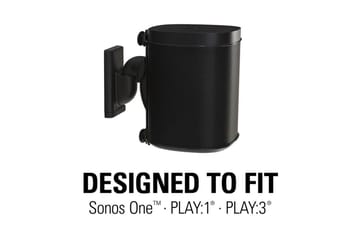 Høyttalerfeste Sanus for Sonos One SL Play:1 og Play:3 Svart - Svart - Møbler - TV- & Mediamøbler - Mediestativ & veggfeste - Høyttalerstativ