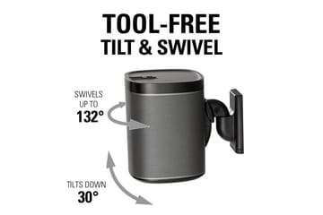 Høyttalerfeste Sanus for Sonos One SL Play:1 og Play:3 Svart - Svart - Møbler - TV- & Mediamøbler - Mediestativ & veggfeste - Høyttalerstativ