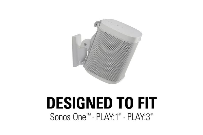 Høyttalerfeste Sanus for Sonos One SL Play:1 og Play:3 - Hvit - Møbler - TV- & Mediamøbler - Mediestativ & veggfeste - Høyttalerstativ
