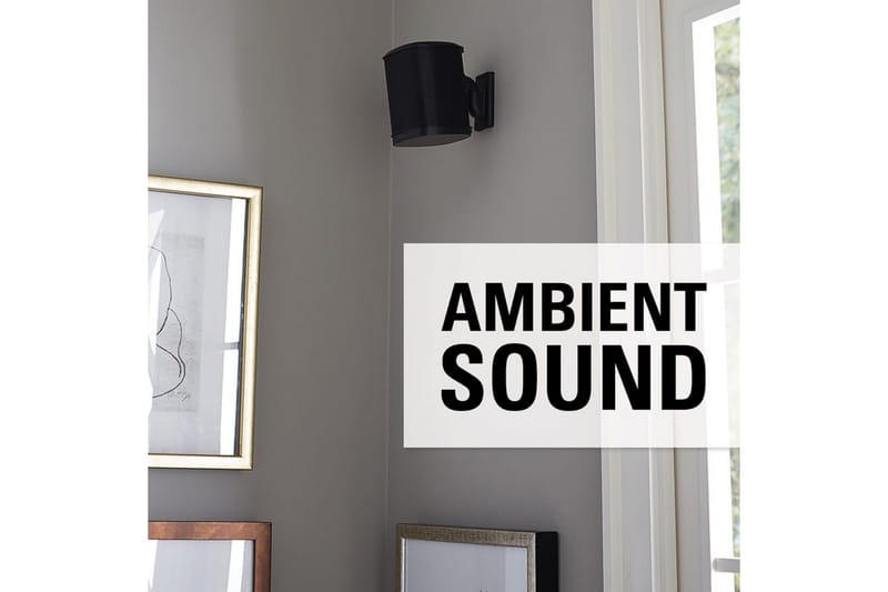 Høyttalerfeste Sanus for Sonos One SL Play:1 og Play:3 - Svart - Møbler - TV- & Mediamøbler - Mediestativ & veggfeste - Høyttalerstativ