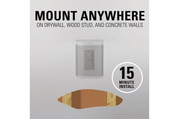 Høyttalerfeste Sanus for Sonos One SL Play:1 og Play:3 - Hvit - Møbler - TV- & Mediamøbler - Mediestativ & veggfeste - Høyttalerstativ