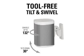 Høyttalerfeste Sanus for Sonos One SL Play:1 og Play:3 - Hvit - Møbler - TV- & Mediamøbler - Mediestativ & veggfeste - Høyttalerstativ