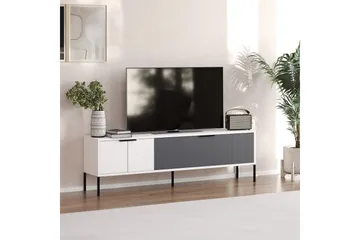 Hew TV-benk 150 cm - Hvit/Antrasitt - Møbler - TV- & Mediamøbler - TV benk & mediabenk