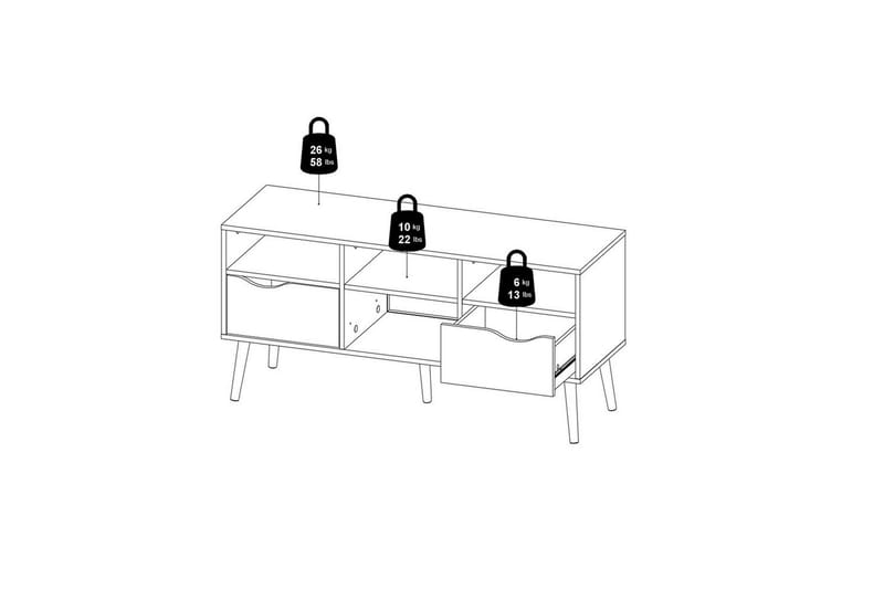 Hostafranc TV-benk 57,4 cm - Møbler - TV- & Mediamøbler - TV benk & mediabenk